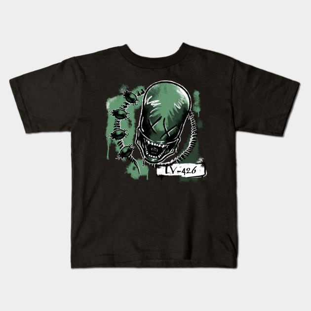 LV-426 Kids T-Shirt by MitchLudwig